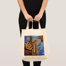 Greece Totem Tribal Abstract Art Personalized Tote Bag