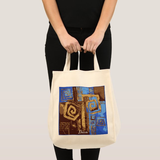 Greece Totem Tribal Abstract Art Personalized Tote Bag (Front (Product))