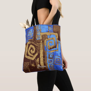 Greece Totem Tribal Abstract Art Personalized Tote Bag