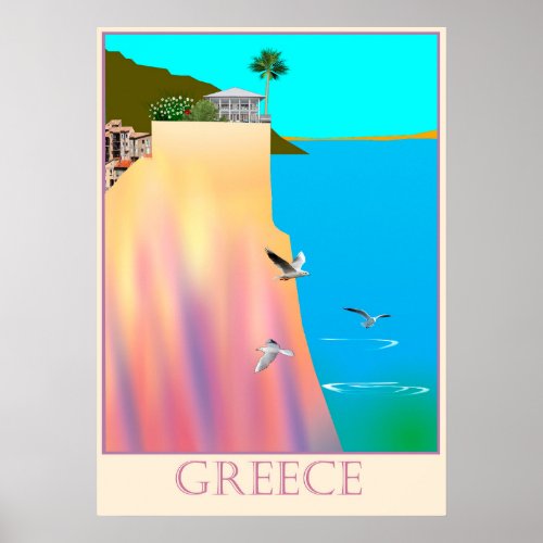 Greece Travel Poster