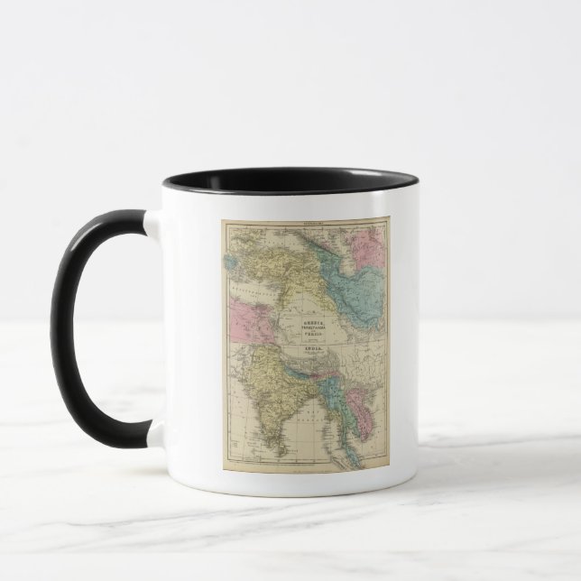 Greece, Turkey, Persia, India Mug (Left)