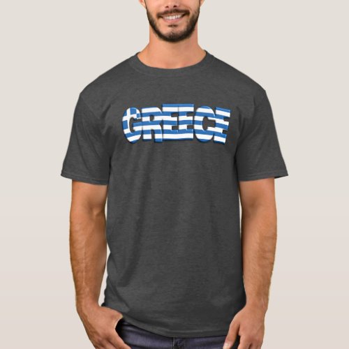 Greece typography with Greek flag T_Shirt