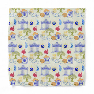 Greece Vacation Minimalism Bandana