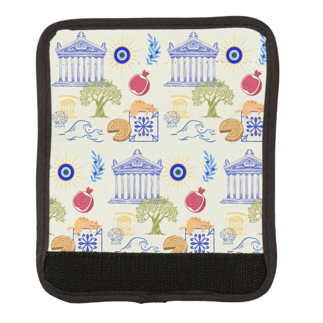  Greece Vacation Minimalism Luggage Handle Wrap (Front)