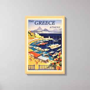 Greece Vintage Canvas Print