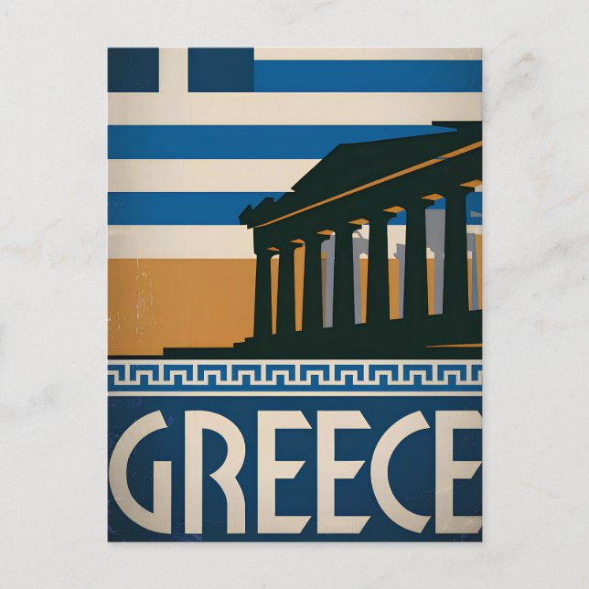 Greece vintage postcard (Front)