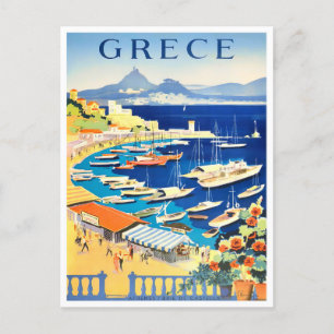 Greece vintage travel Postcard