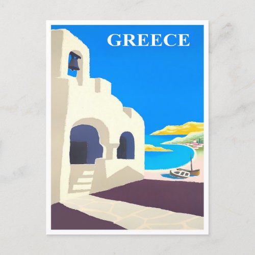 Greece vintage travel Postcard