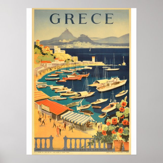 Greece vintage travel poster. poster (Front)