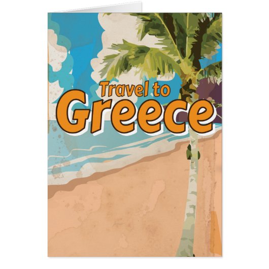 Greece Vintage vacation Poster Cards (Front)