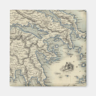 Greece with inset maps of Corfu and Stampalia Magnet