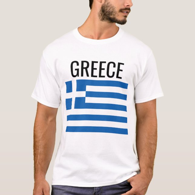 Greece // World Country National Flag T-Shirt (Front)