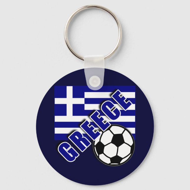 GREECE World Soccer Fan Tshirts Keychain (Front)