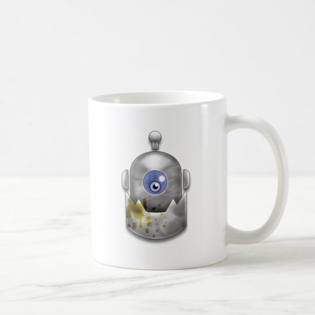 Greedy Robot Logo Coffee Mug (Right)