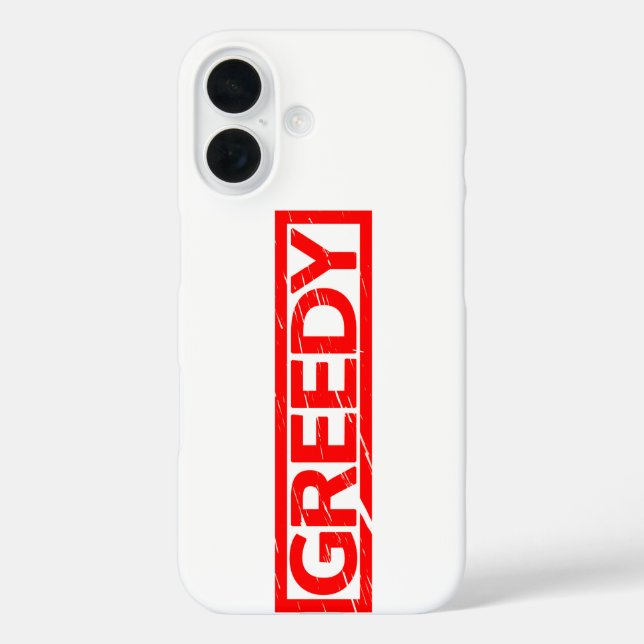 Greedy Stamp Case-Mate iPhone Case (Back)