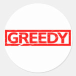 Greedy Stamp Classic Round Sticker