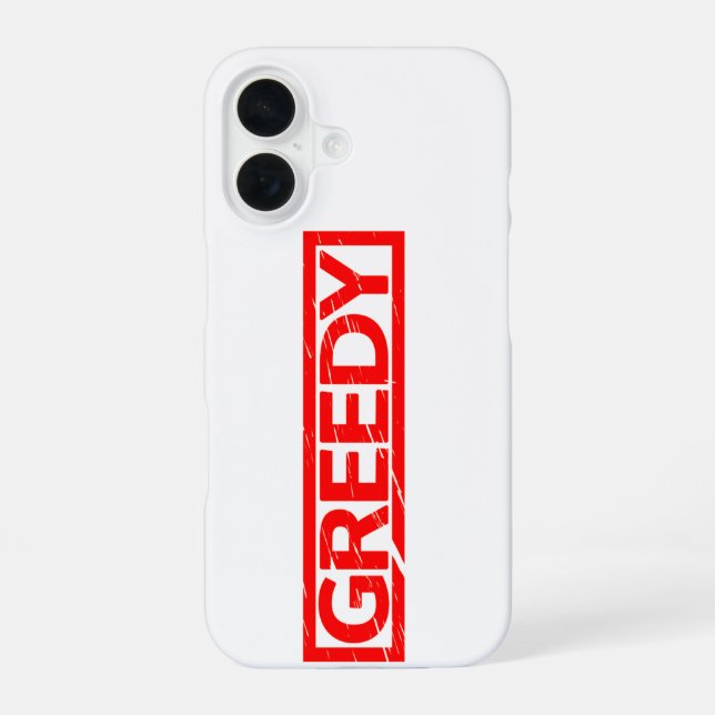 Greedy Stamp Iphone Case (Back)