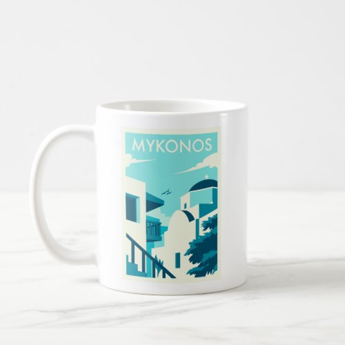Greek Aegean Island of Mykonos Poster Coffee Mug