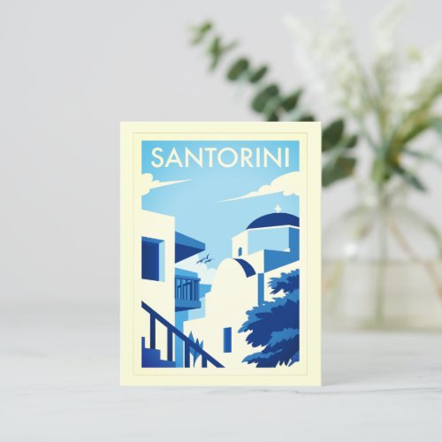 Greek Aegean Island of Santorini Poster Postcard