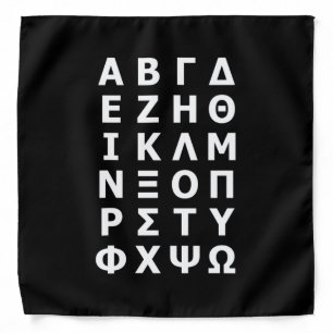 Greek Alphabet Bandana