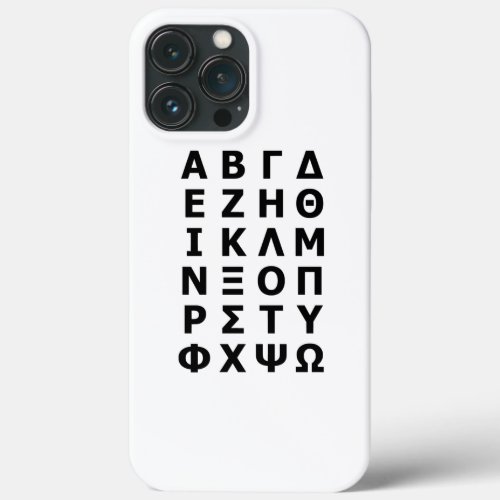 Greek Alphabet iPhone 13 Pro Max Case