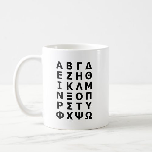 Greek Alphabet Coffee Mug