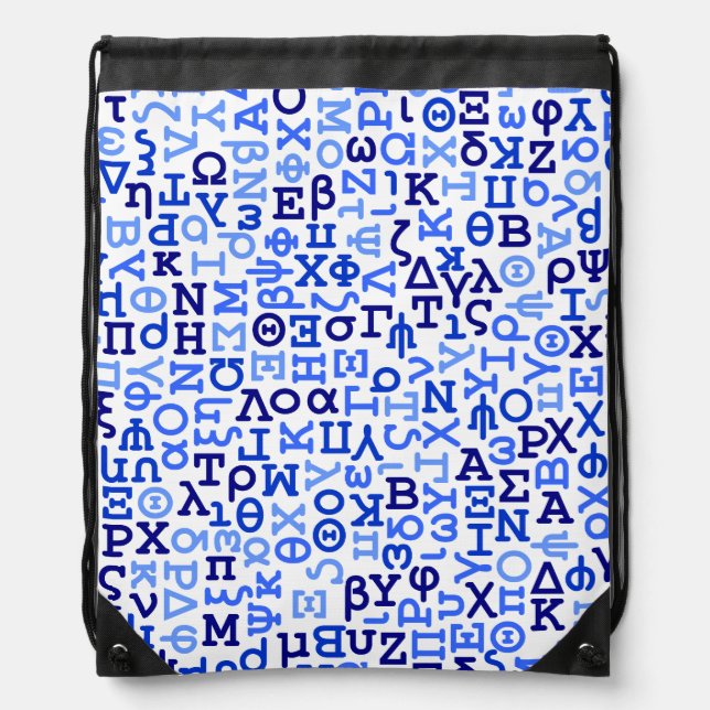 Greek alphabet drawstring bag (Front)