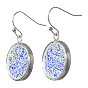 Greek alphabet earrings