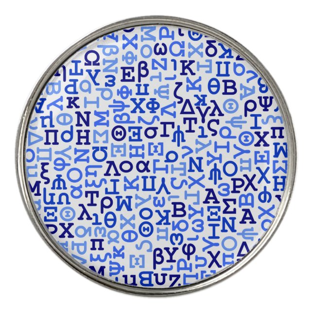Greek alphabet golf ball marker (Front)