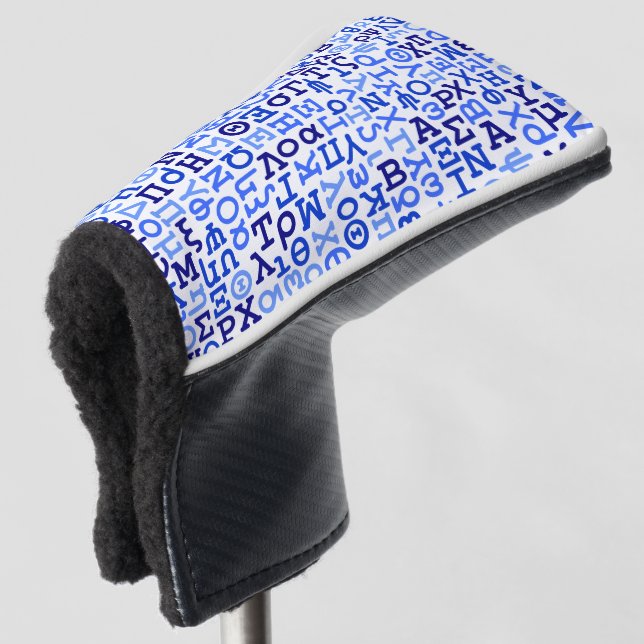 Greek alphabet golf head cover (3/4 Front)