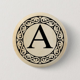 Greek Alphabet Letter Alpha Button