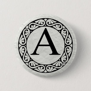 Greek Alphabet Letter Alpha Button