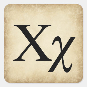 Greek Alphabet Letter Chi Square Sticker