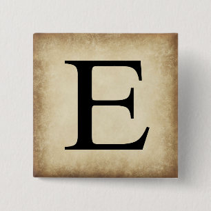Greek Alphabet Letter Epsilon Pinback Button