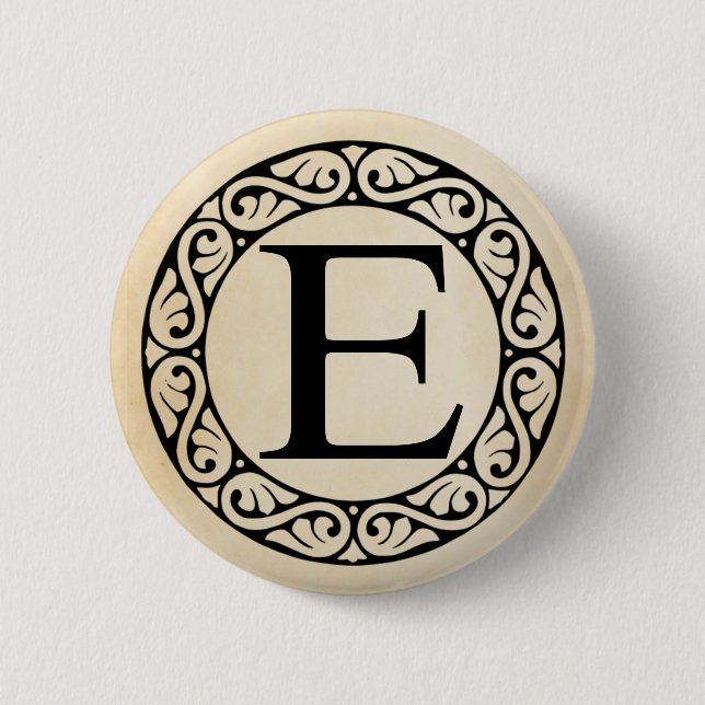 Greek Alphabet Letter Epsilon Pinback Button (Front)