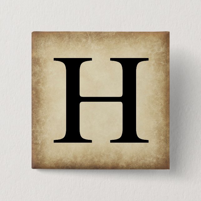 Greek Alphabet Letter Eta Pinback Button (Front)