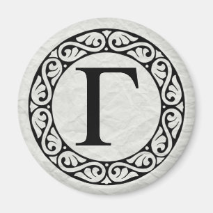 Greek Alphabet Letter Gamma Magnet