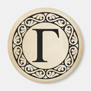 Greek Alphabet Letter Gamma Magnet