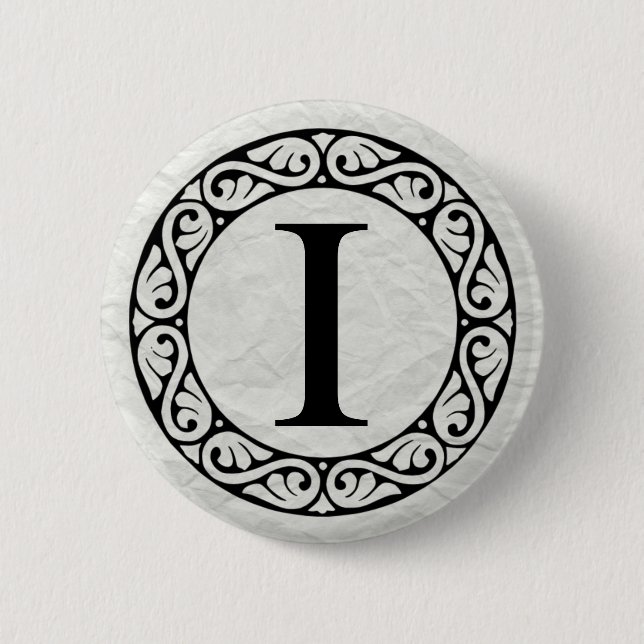 Greek Alphabet Letter Iota Pinback Button (Front)