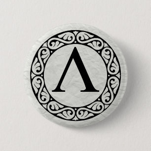 Greek Alphabet Letter Lambda Pinback Button