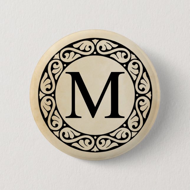 Greek Alphabet Letter Mu Pinback Button (Front)