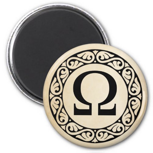 Greek Alphabet Letter Omega Magnet
