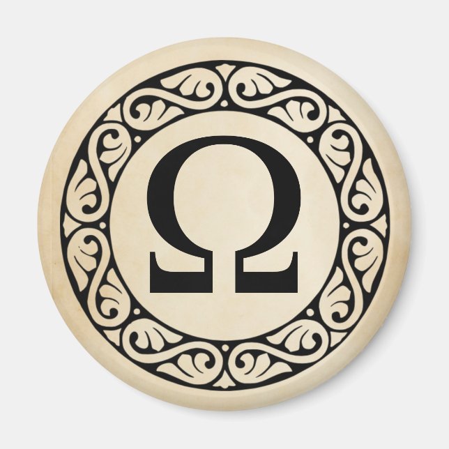 Greek Alphabet Letter Omega Magnet (Front)