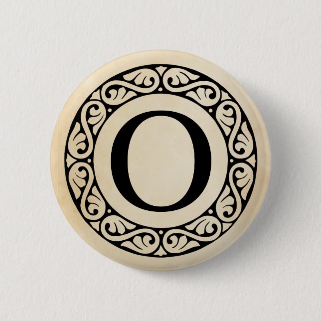 Greek Alphabet Letter Omicron Pinback Button (Front)