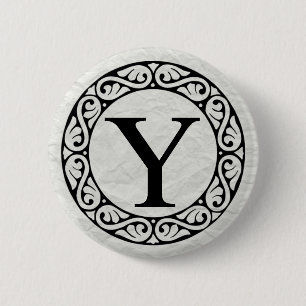Greek Alphabet Letter Upsilon Button