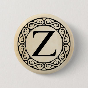 Greek Alphabet Letter Zeta Pinback Button