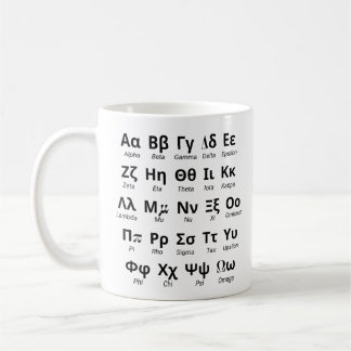Greek Alphabet Letters In Order Coffee Mug