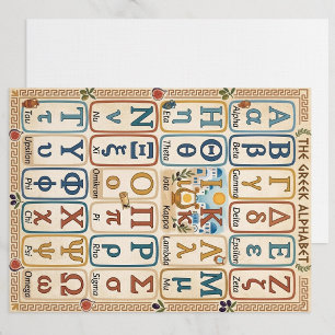 Greek Alphabet Letters Symbols   Writable Cards