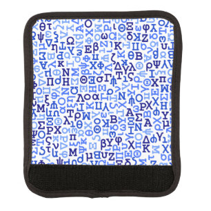 Greek alphabet luggage handle wrap