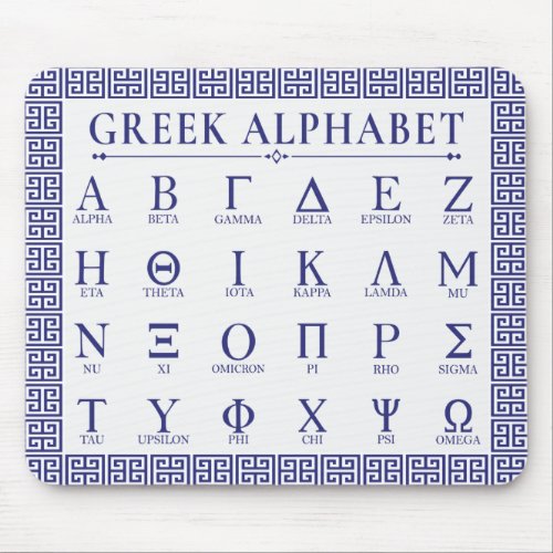 Greek Alphabet  Mouse Pad